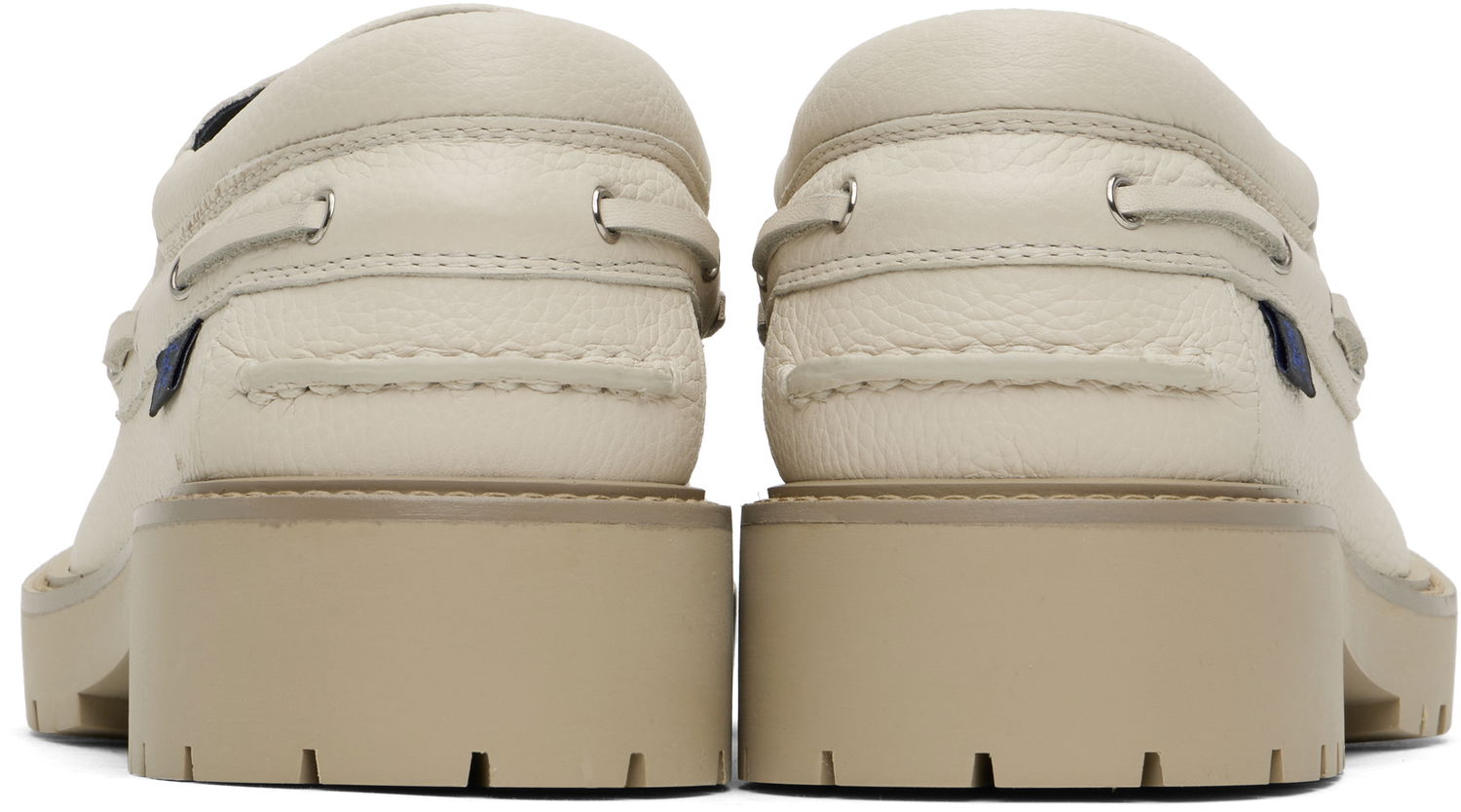 Tøj Burberry Burberry Raft Boat Shoes Hvid | 8101631, 1