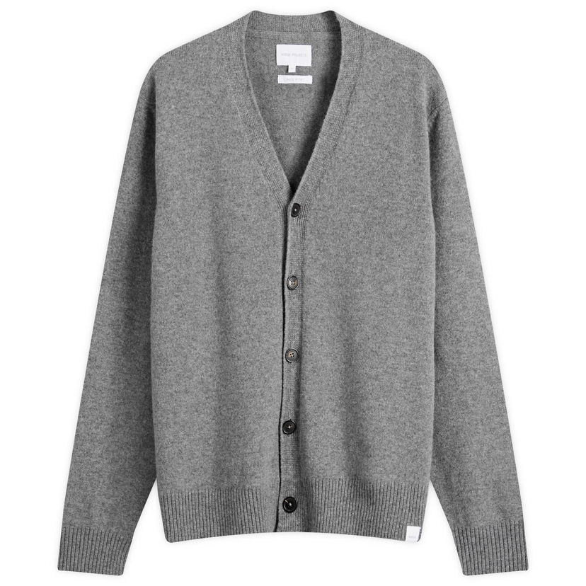 Sweater NORSE PROJECTS Lambswool Knit Cardigan Grå | N45-0624-1500
