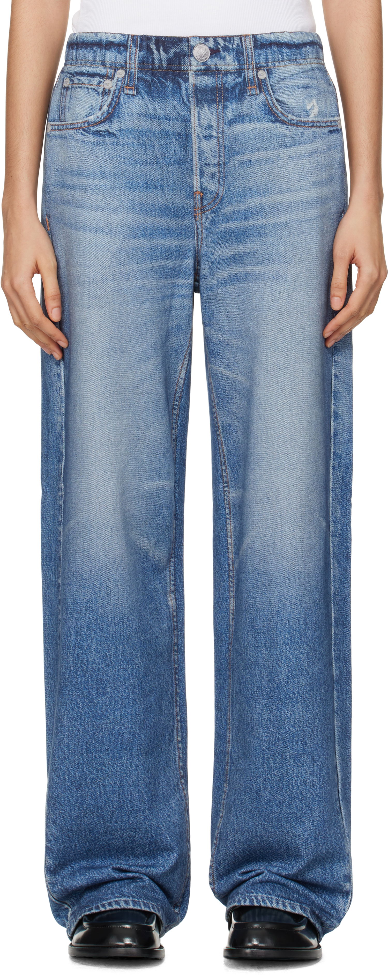 Jeans rag & bone rag & bone Miramar Wide-Leg Lounge Pants Blå | WCW23F70018201, 0