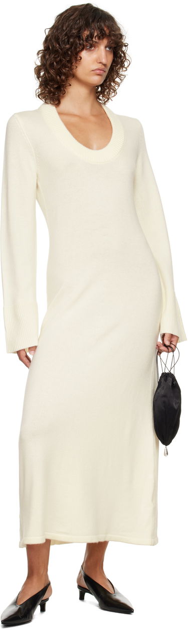 Kjole Loulou de Saison Loulou de Saison Ari Knit Maxi Dress Hvid | ARI, 3