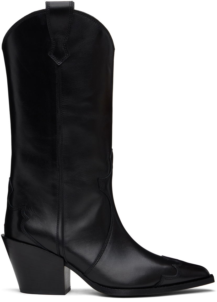 Tøj Aeyde Aeyde Ariel Western Boots Sort | A11-AB-TBUP75CH-222-800-001