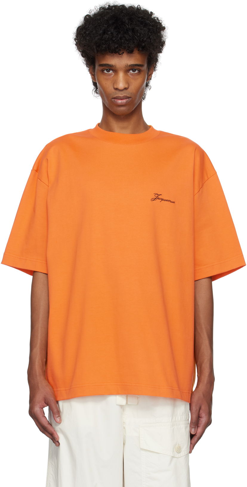 T-shirt Jacquemus Jacquemus 'The Haltères' T-Shirt Orange | 25E255JS322-2466
