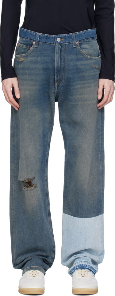 Jeans Maison Margiela MM6 Maison Margiela Five-Pocket Distressed Jeans Blå | SH0LA0017 M30017, 0