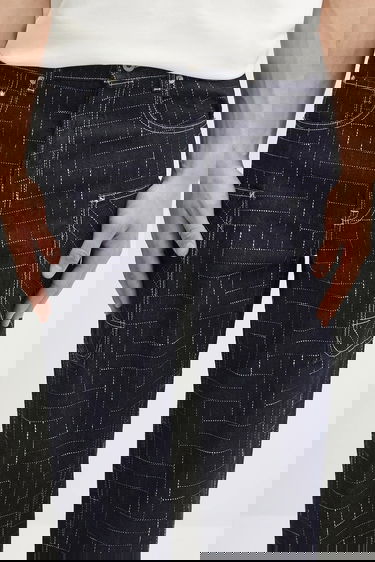 Cargo bukser KENZO Kenzo Weave Cargo Monkey Fit Pants Mørkeblå | FF65DP4086V1, 3