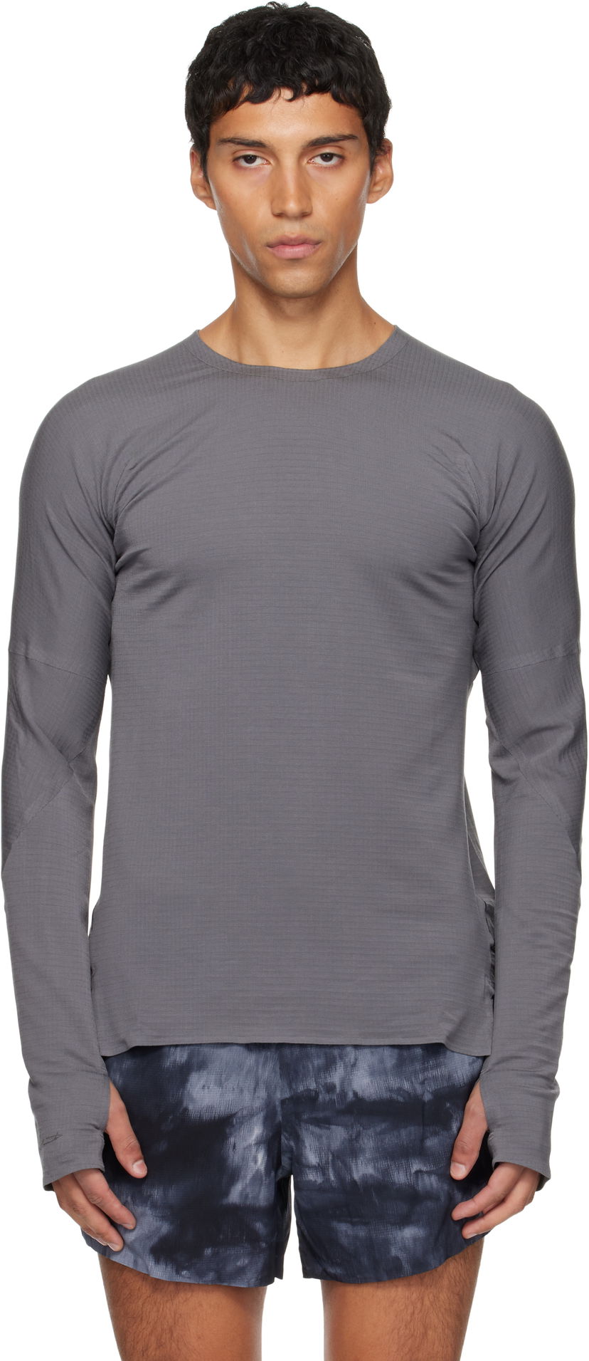 T-shirt Y-3 Y-3 Running Long Sleeve T-Shirt Grå | KB2331