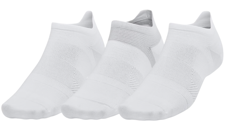 Sokker Under Armour UA AD Run Lite No-Show Running Socks (3 Pairs) Hvid | 1386237-100, 0