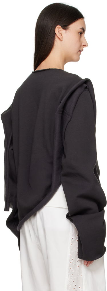 Sweatshirt Ottolinger Ottolinger Drape Crewneck Sweatshirt Sort | 11510261502, 2