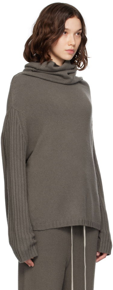Sweater Rick Owens Rick Owens Concordians Rasato Cashmere Knit Turtleneck Grå | RP02E4674 KLWS, 1