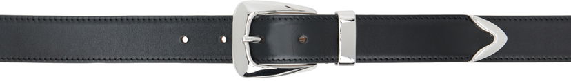 Bælter Khaite The Benny Black Leather Belt Sort | 10012-763