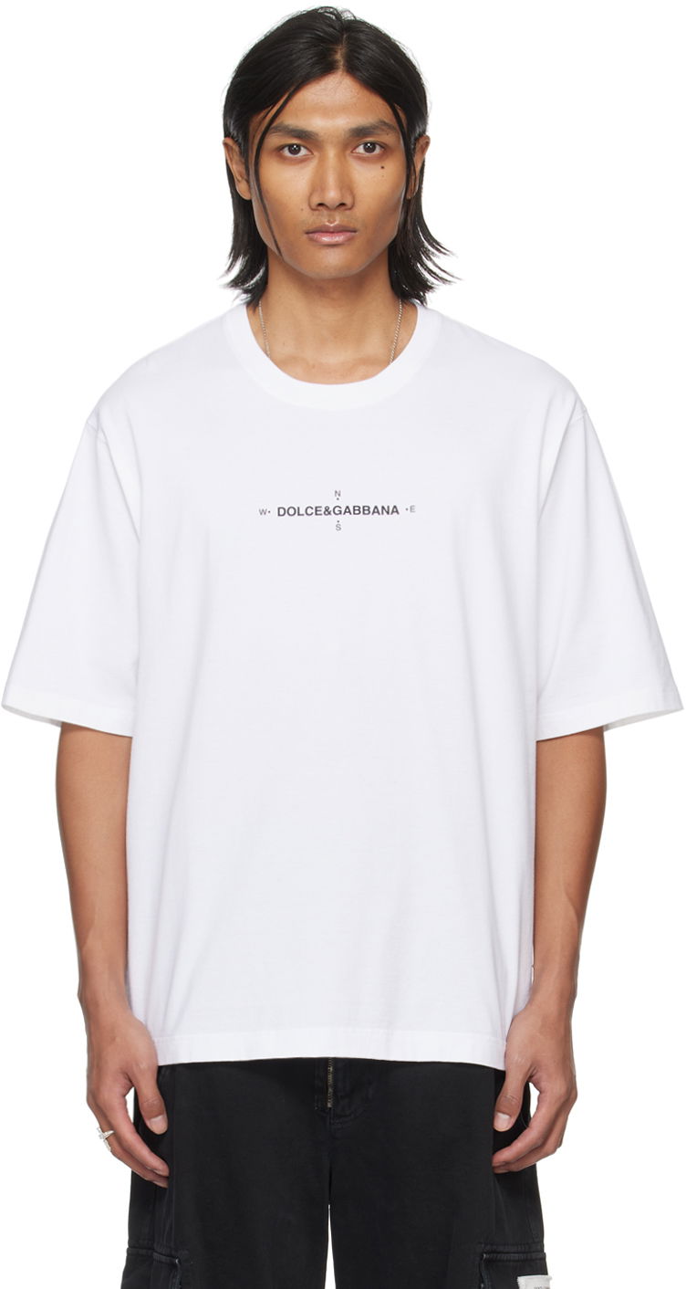 T-shirt Dolce & Gabbana Marina T-Shirt Hvid | G8PB8TG7K4W