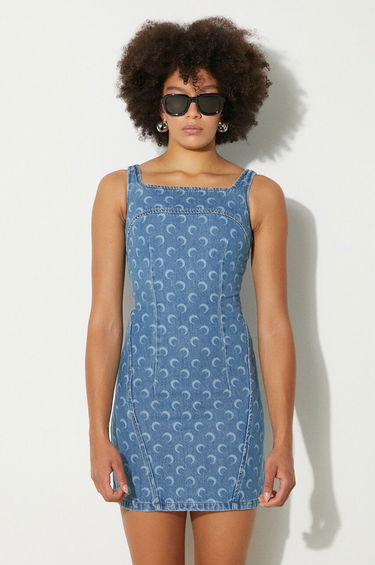 Kjole Marine Serre Denim Mini Dress Blå | WDR056A, 0