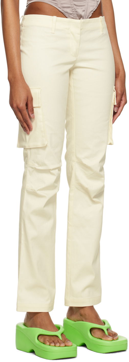 Cargo bukser Miaou Miaou Raven Cargo Pants Beige | 1019SCCRM, 1
