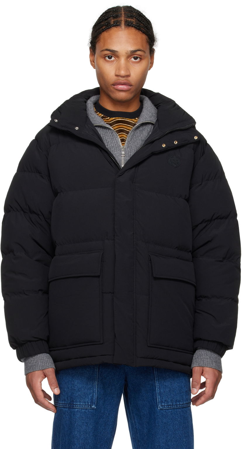 Puffer jakke MAISON KITSUNÉ Hooded Down Puffer Coat Sort | NM02209WQ4031
