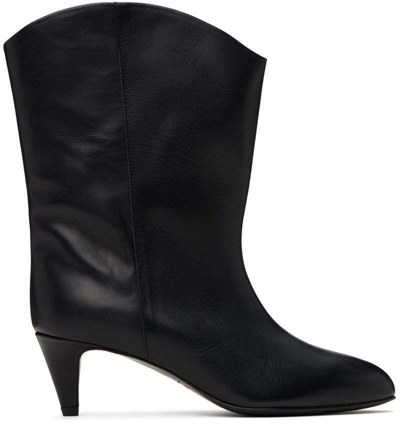 Tøj BY FAR BY FAR Osage Leather Ankle Boots Sort | MWFBO067CL013BK001PL