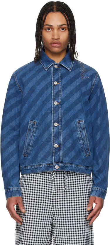 Jakke Marni Marni Striped Denim Jacket Blå | JUJU0050S0 USCX36, 0
