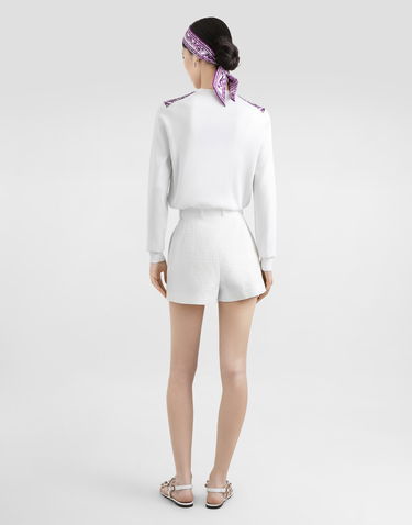 Shorts Dolce & Gabbana Dolce & Gabbana Stretch Mat Shorts Hvid | FTBVHTFU9AUW0001, 2