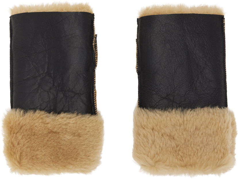 Handsker OUR LEGACY Our Legacy Blizzard Shearling Gloves Sort | A4258BNS