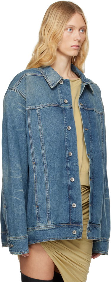 Jakke Rick Owens Rick Owens DRKSHDW Hollywood Jumbo Worker Denim Jacket Blå | DS01E3706 DWB, 1