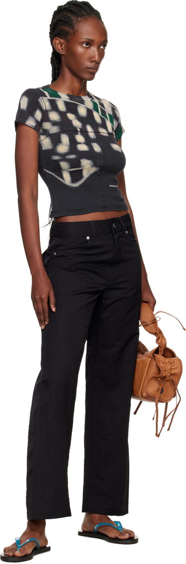 T-shirt Eckhaus Latta Eckhaus Latta Lapped Baby T-Shirt Sort | 303-EL-PF25-P -, 3