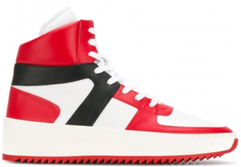 Sneakers og sko Fear of God Basketball Sneaker Varsity Red White Black Rød | FG20W18U-49ROLE-4991
