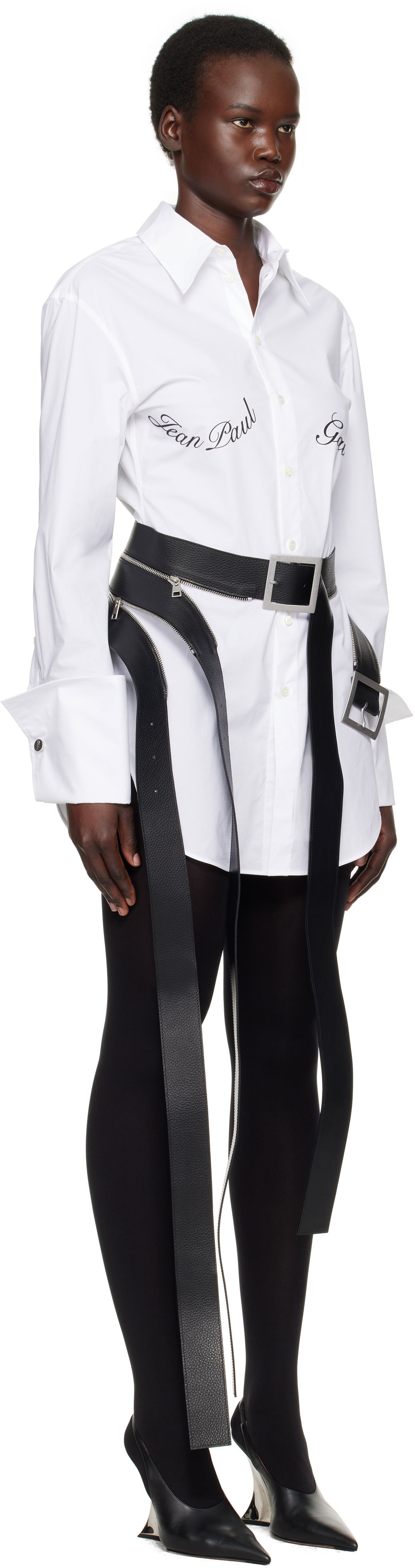 Skjorte Jean Paul Gaultier Jean Paul Gaultier Print Shirt Hvid | 25/33-F-CH088I-C071-01, 1