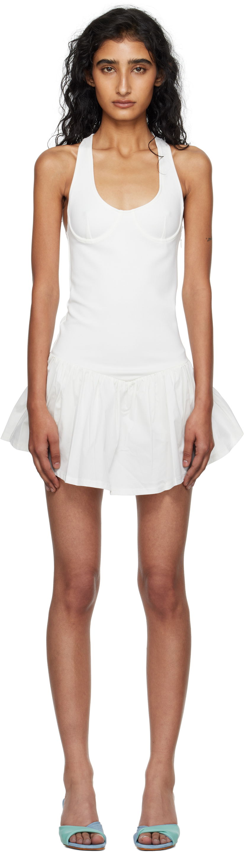 Kjole Miaou Miaou Alice Mini Dress Hvid | 5065PONWHT