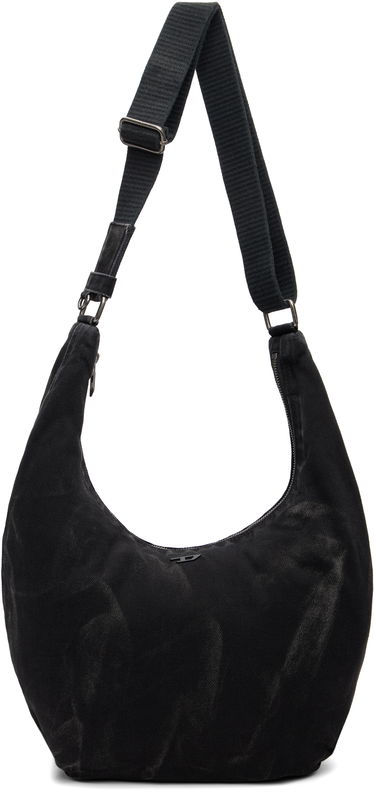 Skuldertaske Diesel Rave X Washed Denim Crescent Shoulder Bag Sort | X10414-P4485-T8013, 0