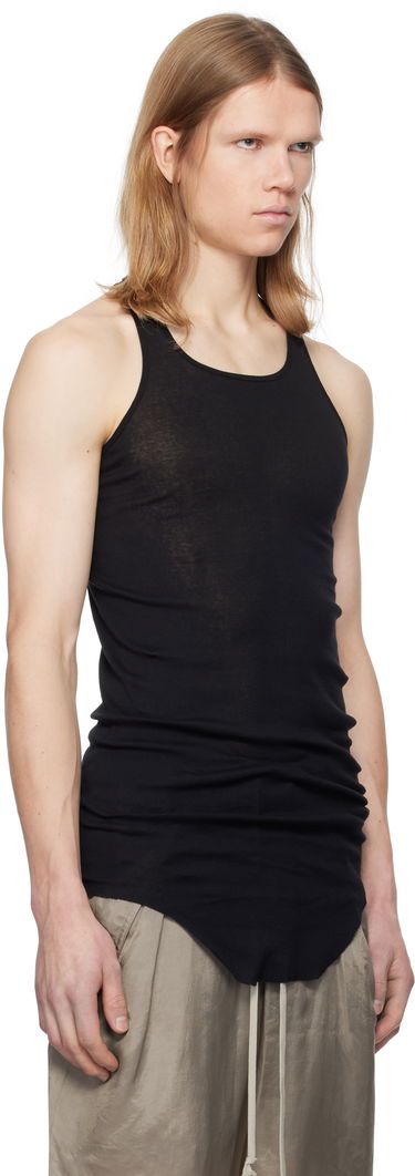 Tanktop Rick Owens Rick Owens Hollywood Basic Rib Tank Top Sort | RU01E5150 MR, 1