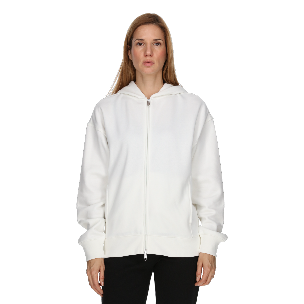 Sweatshirt Champion Relaxed Fit Full-Zip Hoodie Hvid | 117533-WW003, 0