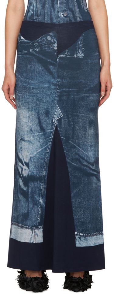 Nederdel Jean Paul Gaultier Gaultier Trompe L'œil Maxi Skirt Blå | 23/15-F-JU055-J530-5950, 0