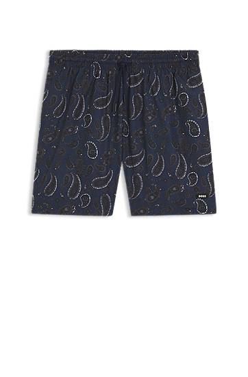 Shorts BOSS Paisley Print Swim Shorts Mørkeblå | 50544547, 0