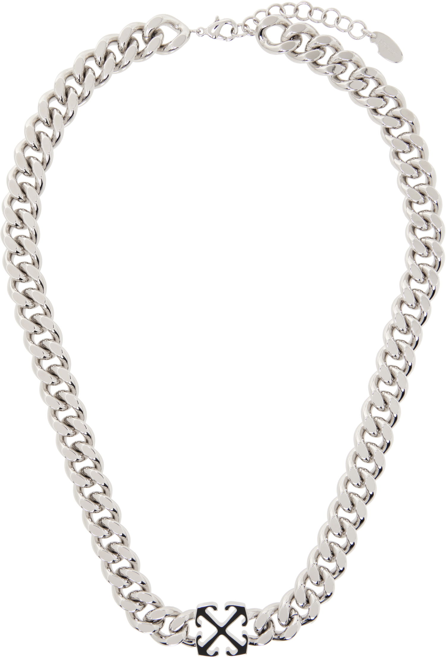 Halskæde Off-White Chain Necklace With Enamel Arrow Metalisk | OMOB156C99MET0017210, 0
