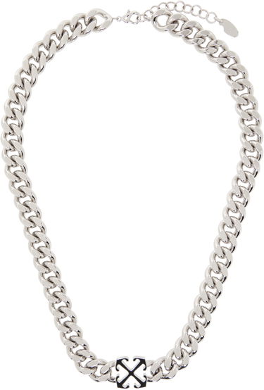 Halskæde Off-White Chain Necklace With Enamel Arrow Metalisk | OMOB156C99MET0017210, 0