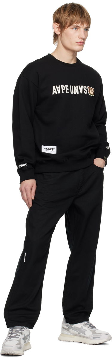 Sweatshirt AAPE by A Bathing Ape AAPE by A Bathing Ape 'AAPER' Crewneck Sweatshirt Sort | AAPSWMB379XXNBKX, 3