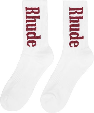 Sokker Rhude RH Vertical Logo Socks Hvid | RHSS25SO01227, 2