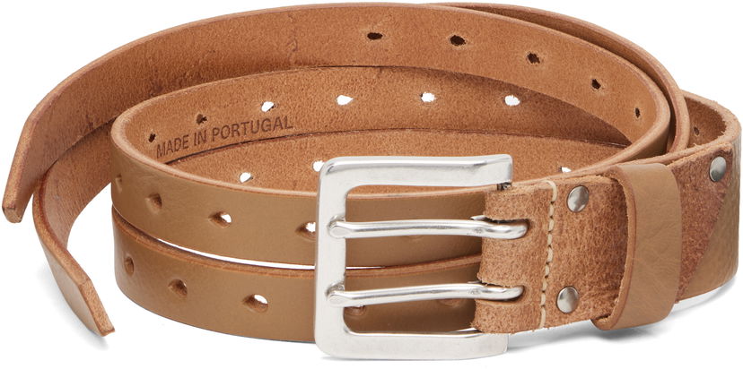 Bælter OUR LEGACY Leather Split Belt with Double-Prong Buckle Brun | A4258SOS