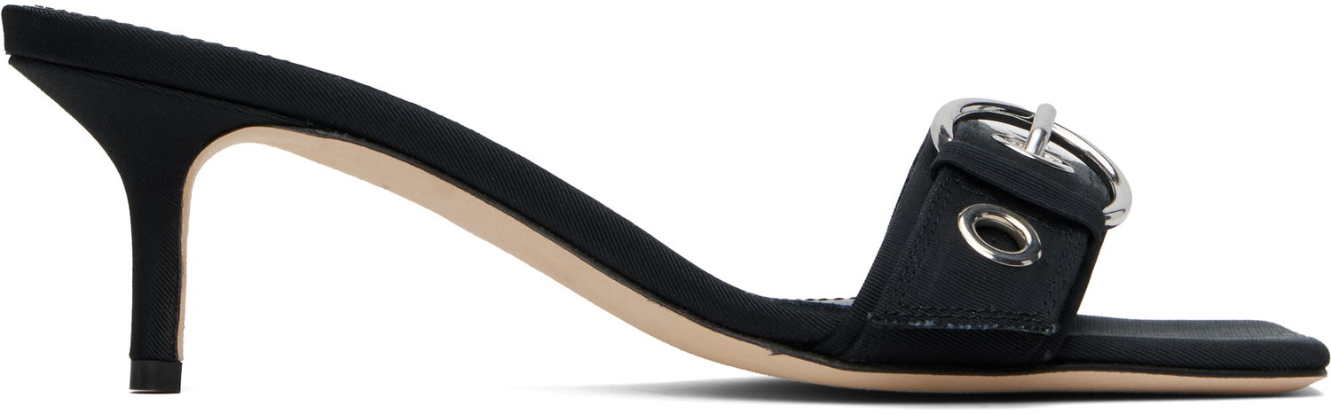 Skopleje Aeyde Aeyde Ilvy Eyelet Grosgrain Mules Sort | A11-HS-GAIS55TB188-SS25-800-069, 0