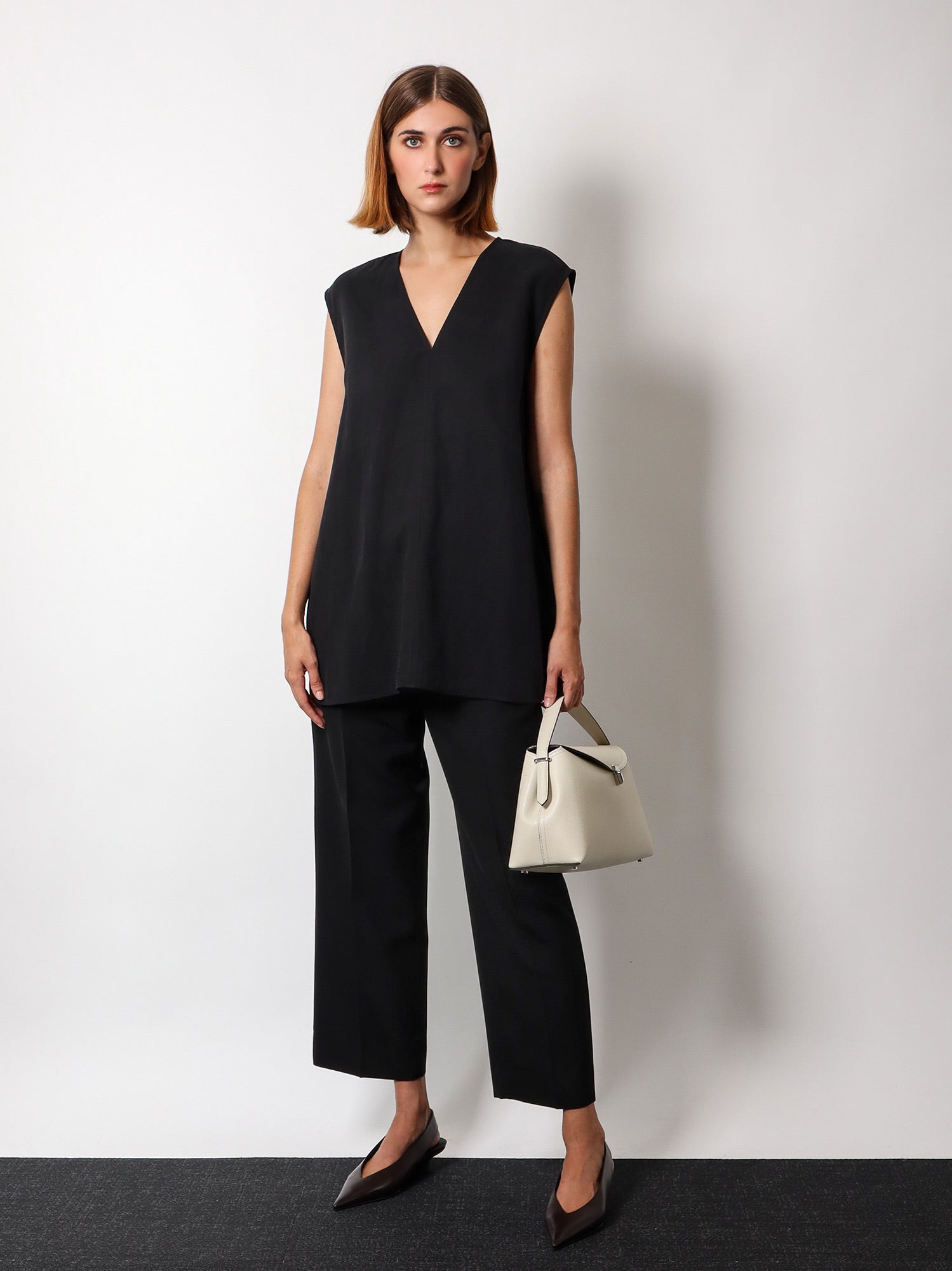 Tanktop TOTEME Black Sleeveless Blouse Sort | 242WRT1462FB0159001, 1