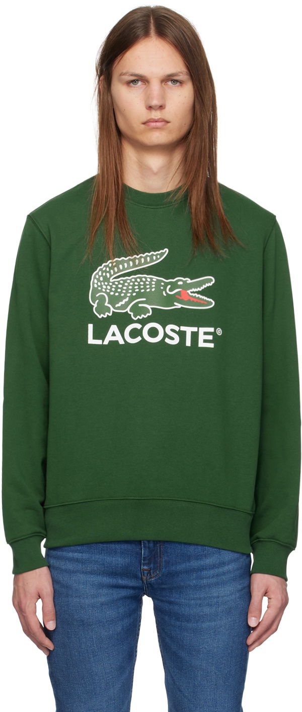 Sweatshirt Lacoste Green Crocodile Print Sweatshirt Grøn | SH1281_132