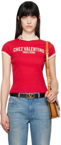 Valentino Chez Print Cotton Jersey T-Shirt