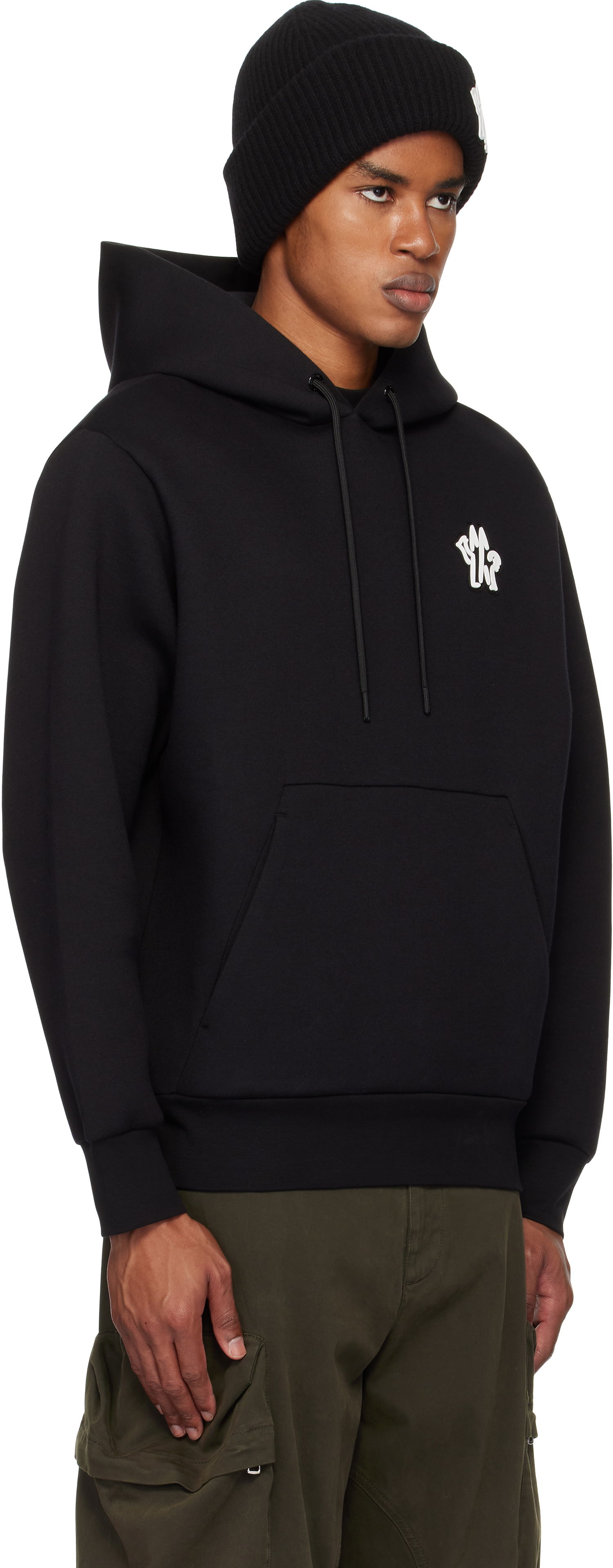Sweatshirt Moncler Moncler Archivio Creativo Hoodie Sort | J20918G0004789AR3, 1