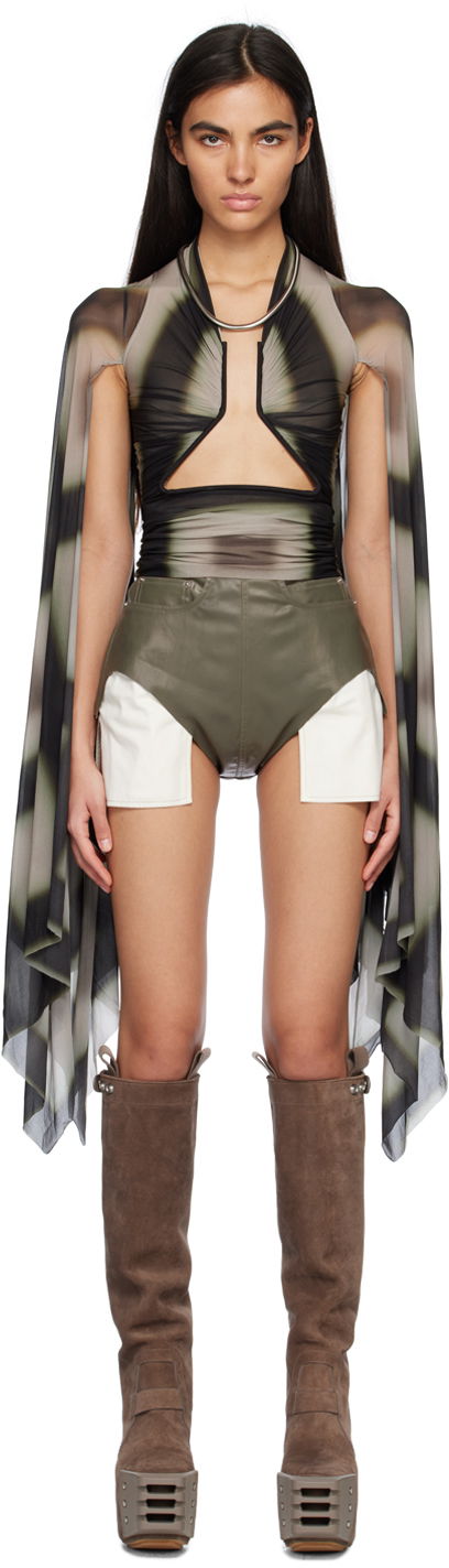 Krop Rick Owens Rick Owens Flagsleeve Prong Sleeveless Blouse Grøn | RP01C5229 BZP2