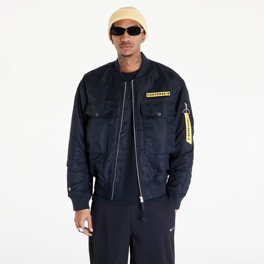 Bomberjakke Converse Military Pack Ma-1 Bomber Jacket Sort | 10023761-A03, 0