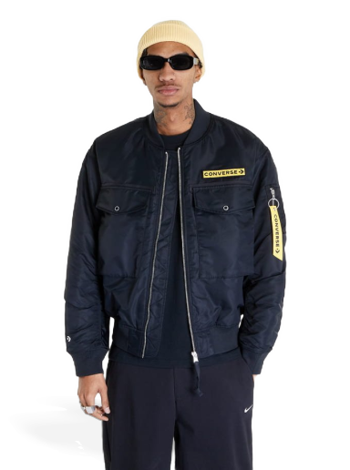 Bomberjakke Converse Military Pack Ma-1 Bomber Jacket Sort | 10023761-A03
