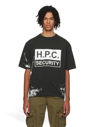 T-shirt HERON PRESTON 'H.P.C. Security' T-Shirt Sort | HMAA032F23JER0101001