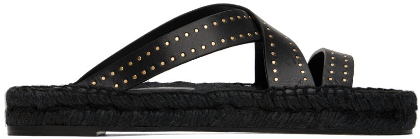 Skopleje ISABEL MARANT Isabel Marant Ika Espadrille Crisscross Sandals Sort | 23PEP0004FA-A1C69S, 0