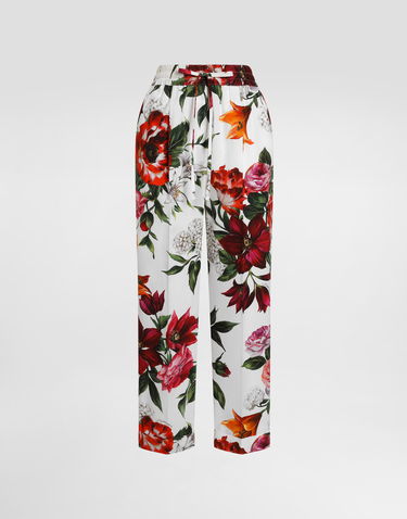 Bukser Dolce & Gabbana Dolce & Gabbana Floral Print Poplin Trousers Flerfarvet | FTDC3THS5TQHA5PB, 0