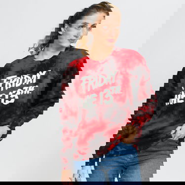 Sweatshirt Vans Friday The 13th x Boyfriend Pullover Crew Sweatshirt Rød | VN0A53XGZPL1, 0