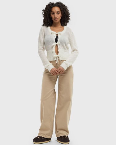 Sweater GANNI Tie String Light Mohair Cardigan Hvid | K2343-135, 1