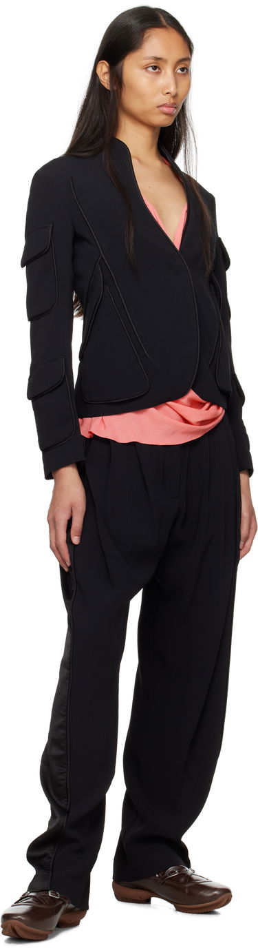 Bukser KIKO KOSTADINOV Kiko Kostadinov Cauda Pleated Trousers Sort | KKWSS25T02-4, 3